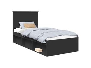 Lit simple 100x200 cm    coloris noir