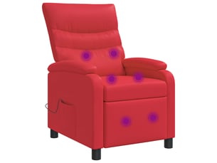 Fauteuil relax manuel VIDAXL Simili rouge