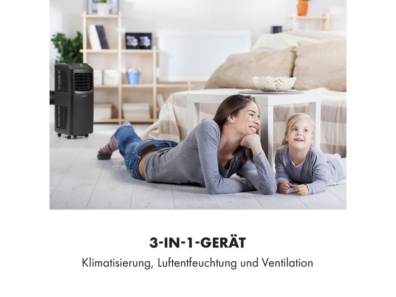Klarstein pure blizzard smart 9k - climatiseur mobile connecté 9000 btu/2,6 kw - pour 26 á 44 m² -  classe a - noir  - Conforama E
