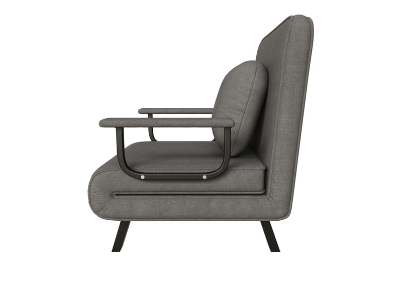  Fauteuil relax 60x60x79 cm dossier réglable métal gris  - Conforama D