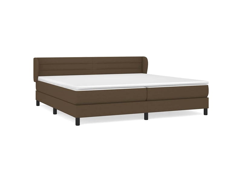  Sommier lattes matelas marron foncé confortable robuste lit 200x200cm chambre adulte maison  - Conforama A