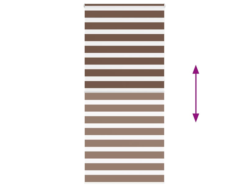  Store zèbre, store de fenêtre marron 95x230 cm largeur du tissu 90,9 cm polyester cf48746  - Conforama E
