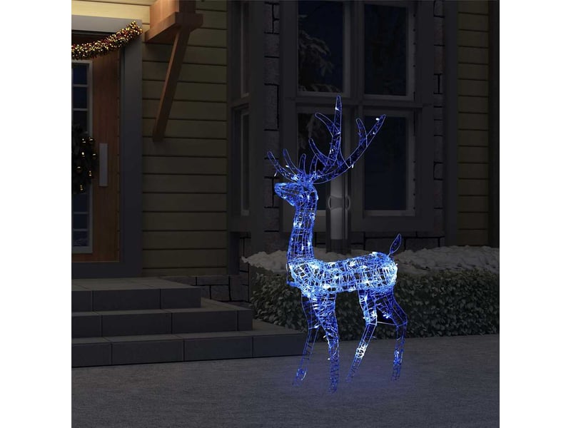  Renne de décoration, éclairage de noël acrylique 140 led bleues 120 cm cf62048  - Conforama C