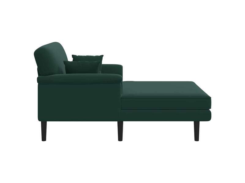  Chaise longue, chaise de salon vert foncé velours cf28631  - Conforama D