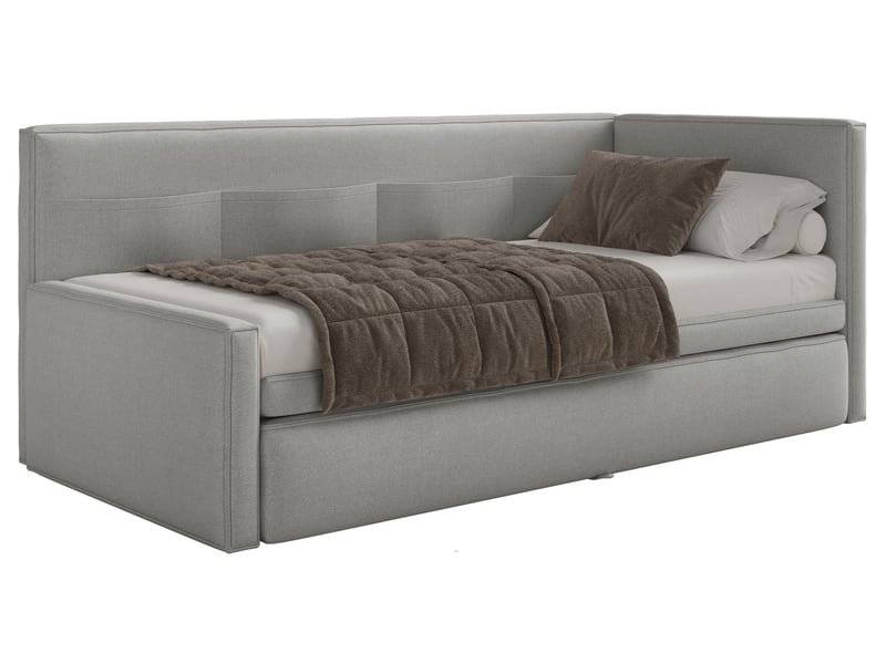  Selsey nesmi - lit rembourré - 90x200 cm - gris clair Nesmi - Conforama D