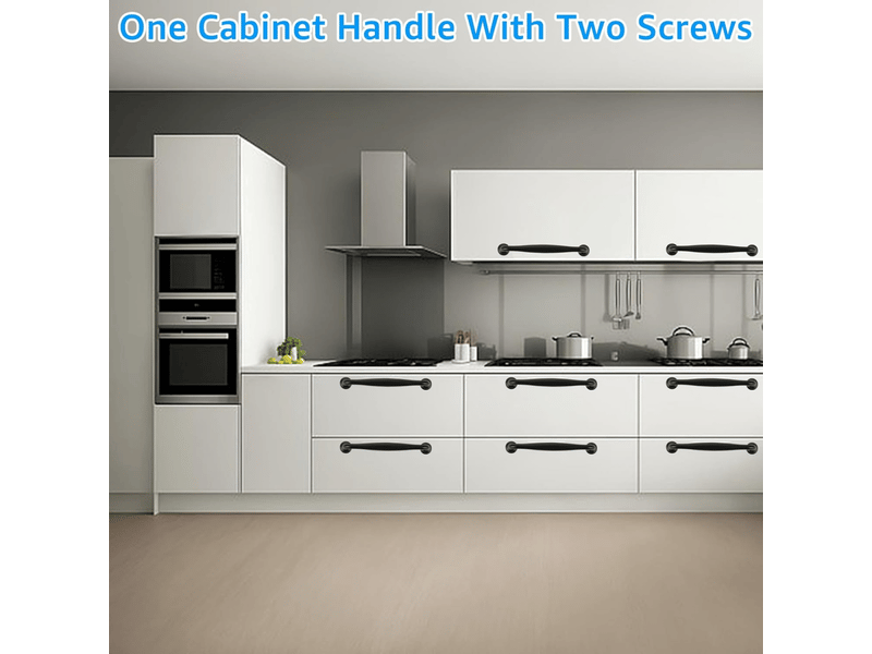  Jeu de poignées pour meubles de cuisine de mm, poignée pour meuble de cuisine, poignée noire pour meuble de cuisine, pour placards, cuisine, placards de rangement, tiroirs  - Conforama C