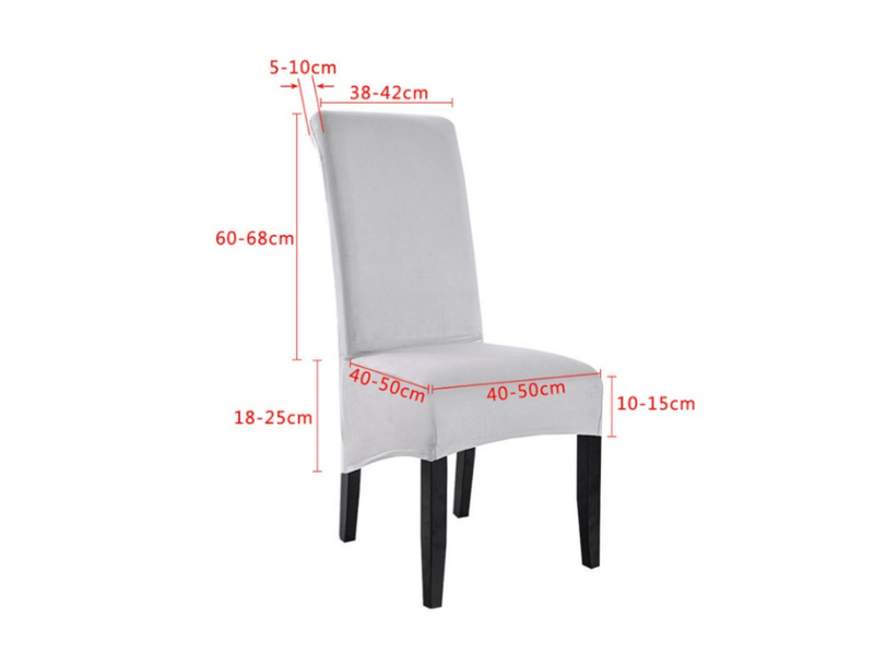  Ensemble monobloc de housses de chaise élastiques gris foncé, grande taille, amovibles et lavables, convenant à la décoration de restaurants, hôtels XLH-ZLS-009234ZLS - Conforama B