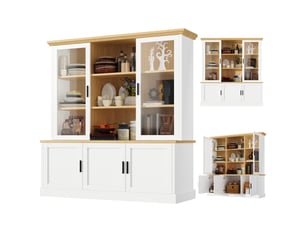 Buffet 0 porte(s) 0 tiroir(s) evarich - 140 cm coloris bicolore