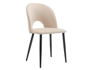 Lot de 6 chaises de salle à manger,47x44x84 cm,avec pieds réglables,velours,beige