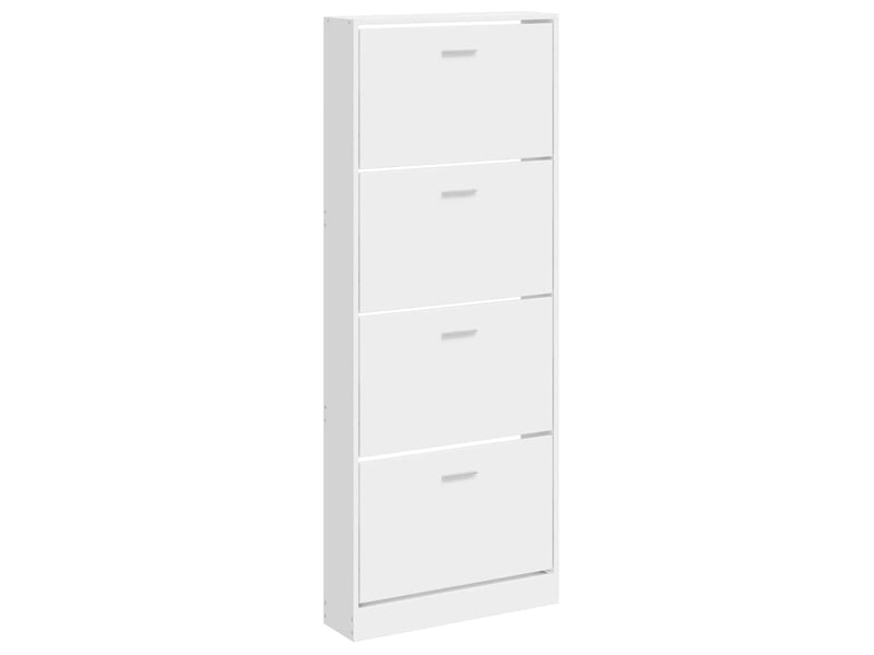  Meuble à chaussure | armoire à chaussure blanc brillant 59x17x150 cm bois ingénierie  - Conforama A