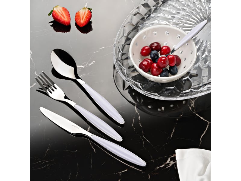  Guzzini, ménagère 24 pièces, 15,8 x 7,5 x h25,5 cm, blanc  - Conforama D