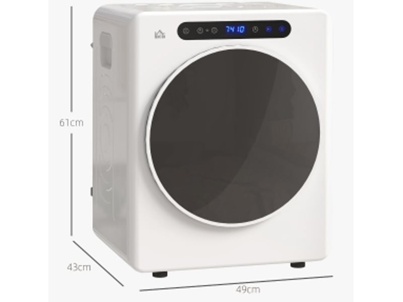  Sèche-linge 49x43x61 cm 6 programmes compact métal blanc  - Conforama E