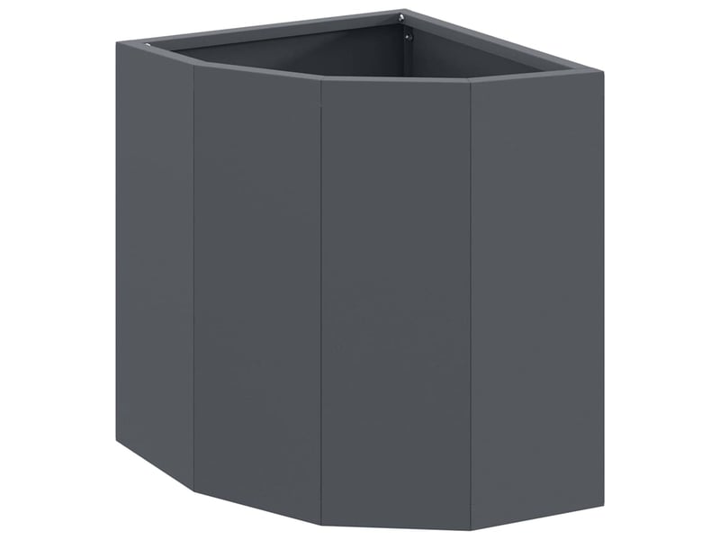 Jardinière - bac à fleurs d'angle anthracite 30 x 30 x 35 cm acier  - Conforama A