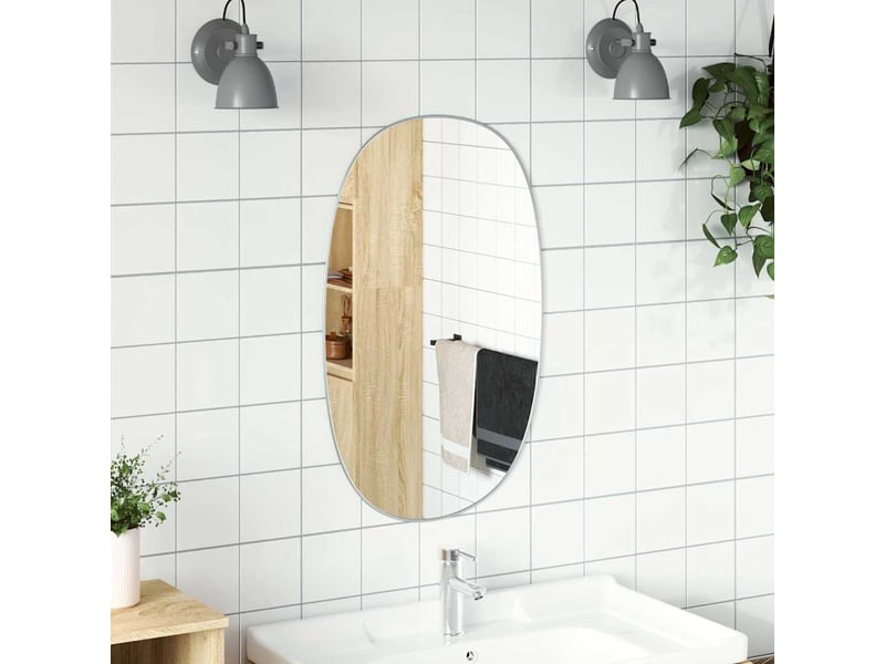  Miroir mural argenté 70x45 cm cf62807  - Conforama C