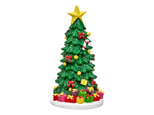 Sapin décoré de village de noël
