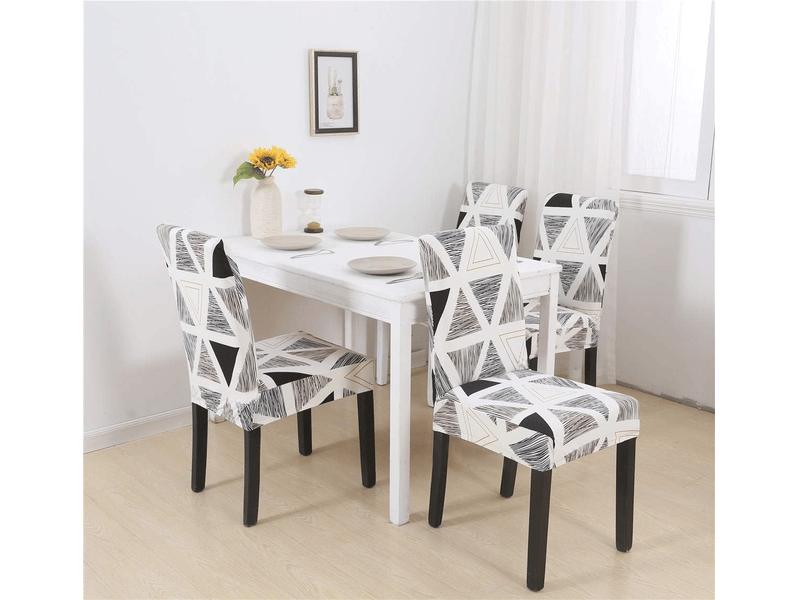 Housse de chaise douce et lavable pour chaises 46 places - coupe flexible, velours gris maïs, style a XLH-ZLS-009433MF - Conforama C