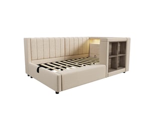 Lit coffre 90x200 cm AB30109234-zlq coloris beige