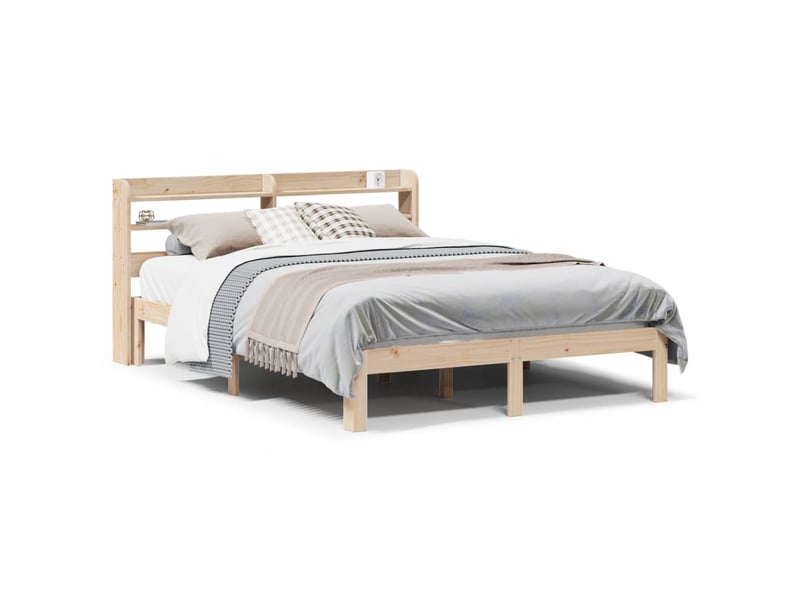  Lit double- lit adulte -  cadre de lit avec tête de lit sans matelas 150x200 cm  - Conforama A