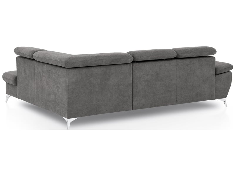 Canapé d'angle droit convertible 4 places en tissu ALLY 2 coloris gris - Conforama E