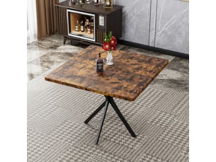 Table de salle à manger carrée,98x98x78 cm,pour 4 à 6 personnes,mdf,marron