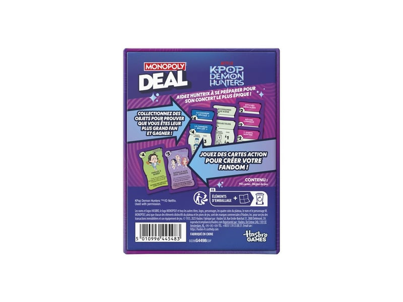  Jeu de cartes monoply deal kpop demon hunters 2 a 5 joueurs des 8 ans 15 min HASG4498EDF - Conforama E