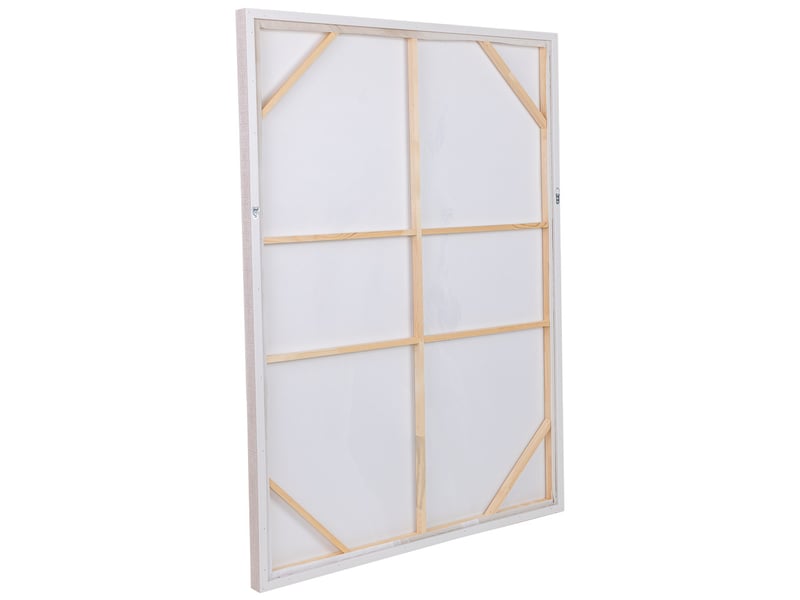  Tableau peint à la main avec cadre en bois beige 103x4x143h cm  - Conforama D