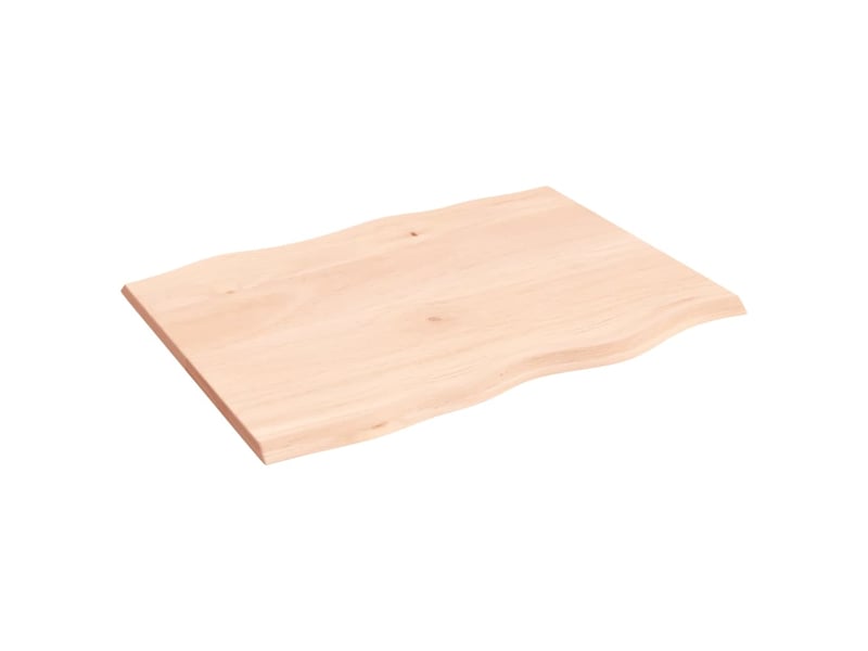  Dessus de table, plateau de table bois chêne massif non traité bordure assortie  - Conforama D