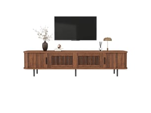 Meuble tv coloris bois foncé 180 cm   
