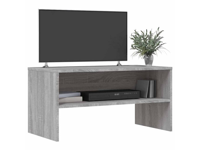  Meuble tv - banc tv - meuble de rangement sonoma gris 80x40x40 cm bois d'ingénierie  - Conforama C