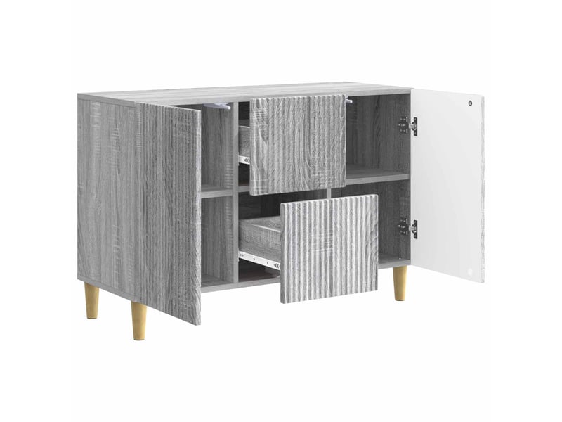 Buffet - bahut - meuble de rangement sonoma gris 89 x 34,5 x 60 cm bois d'ingénierie  - Conforama E