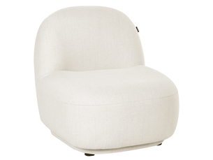 Fauteuil fixe <strong>BELIANI</strong> <strong></strong> Tissu blanc vendu A l'unité