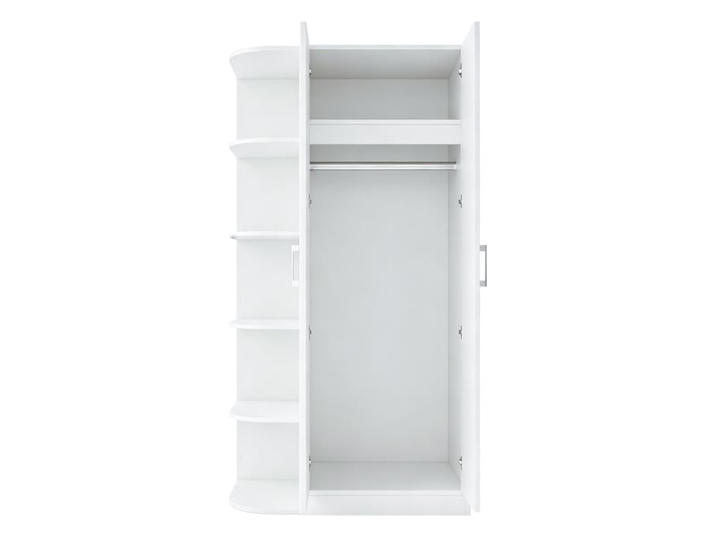  Armoire 2 portes avec étagères et tiroirs 90 x 55 x 170 cm LDW00663AAK - Conforama E