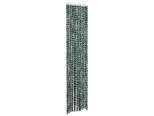 Rideau anti-mouches, moustiquaire vert et blanc 56x200 cm chenille cf43587