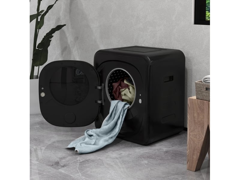  Mini sèche-linge à évacuation 48x40x56 cm 6 programmes écran tactile led 4 kg 800 w noir  - Conforama C