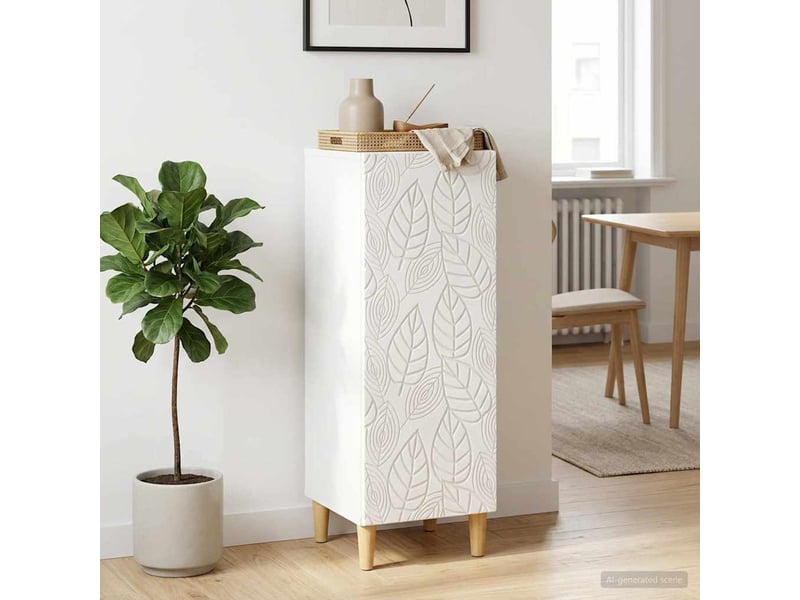 Buffet - bahut - meuble de rangement blanc 33 x 34,5 x 90 cm bois d'ingénierie - Conforama C
