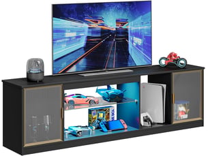 Meuble tv coloris noir  SANS MARQUE  
