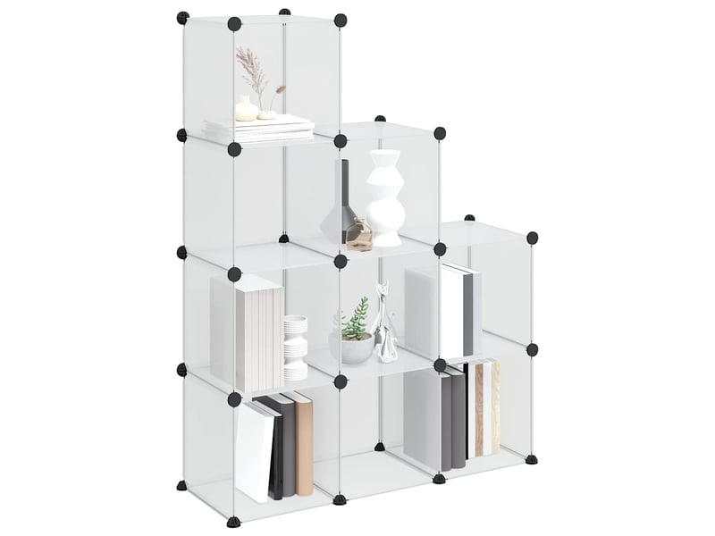 Cubes de rangement 9 pcs transparent pp - Conforama D
