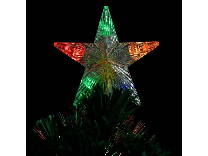 Arbre de noël, sapin de noël pré-éclairé avec support et led 64 cm fibre optique - Conforama D