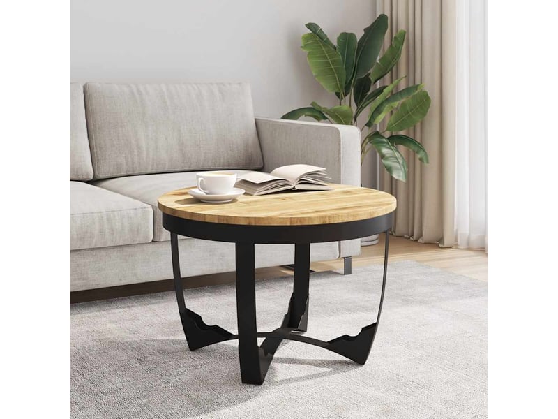  Table basse | table d'appoint salon bois de manguier brut 60x40 cm  - Conforama C