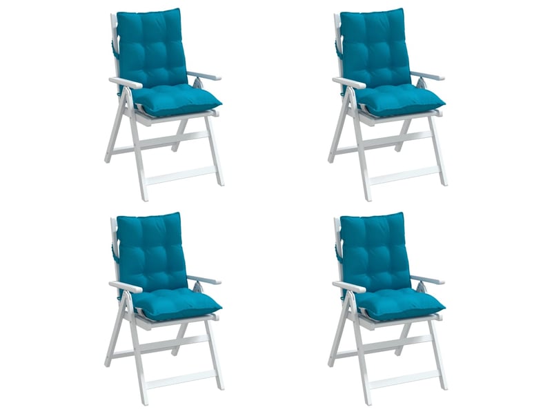 Lot de 4 coussins d'extérieur, coussins de chaise bleu 100 x 50 x 7 cm cf56408 - Conforama D