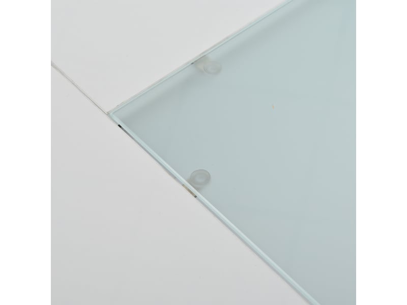  Table basse carrée avec 3 tiroirs, éclairage led et plateau en verre trempé pour salon, 70 × 70 × 35 cm  - Conforama C