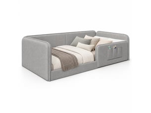Lit banquette 90x200 cm MIVRAY coloris gris