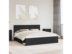 Lit 2 places 200x200 cm coloris noir