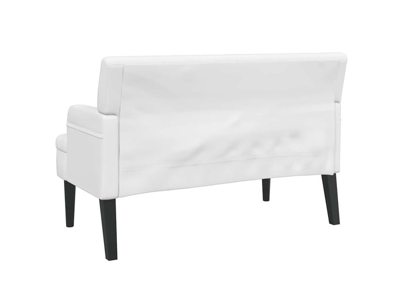  Canapé 2 places avec dossier blanc 112x65,5x75 cm similicuir  - Conforama E