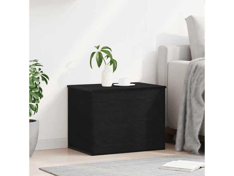  Boîte de rangement, coffre de rangement chêne noir 60x42x46 cm bois d'ingénierie  - Conforama D