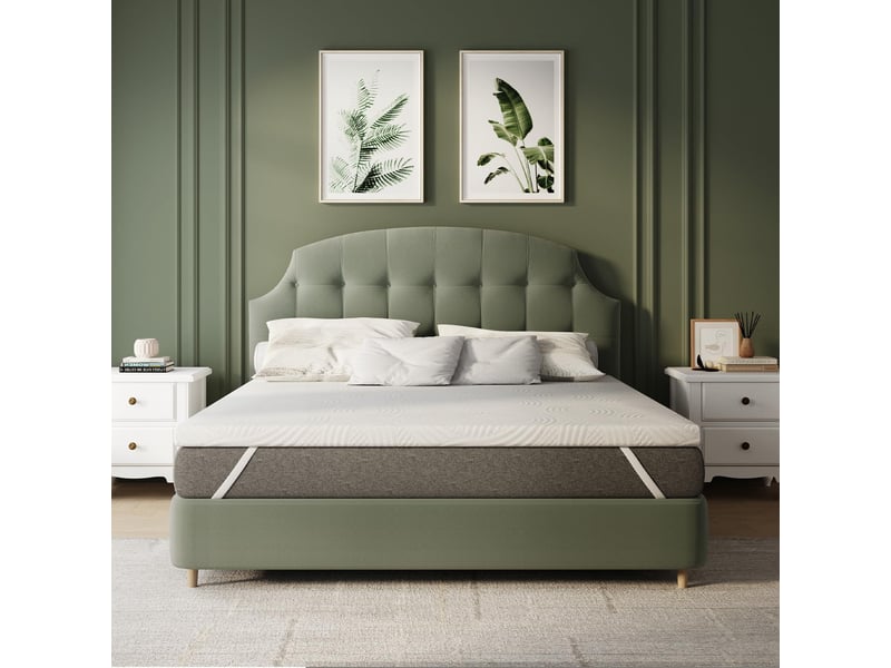  Avenco surmatelas - mousse respirante et tissu en fibre de bambou - housse lavable et dessous antidérapant - 5 cm - 160 x 200 cm  - Conforama C