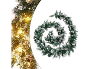 Guirlande de noël avec lumières led vert 5,2 m pvc