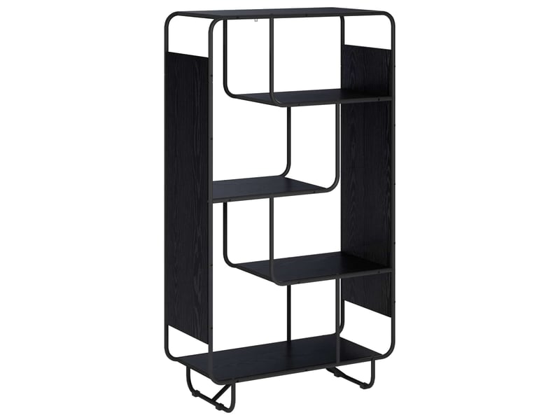  Buffet haut, buffet de rangement chêne noir 80x37,5x144 cm bois d'ingénierie  - Conforama A