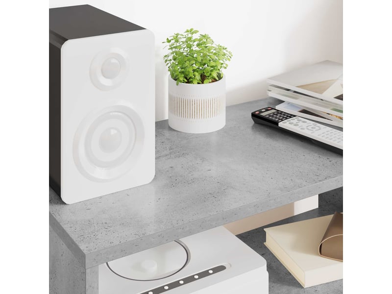  Meuble tv - banc tv - meuble de rangement 60 x 30 x 40 cm gris béton bois d'ingénierie  - Conforama D