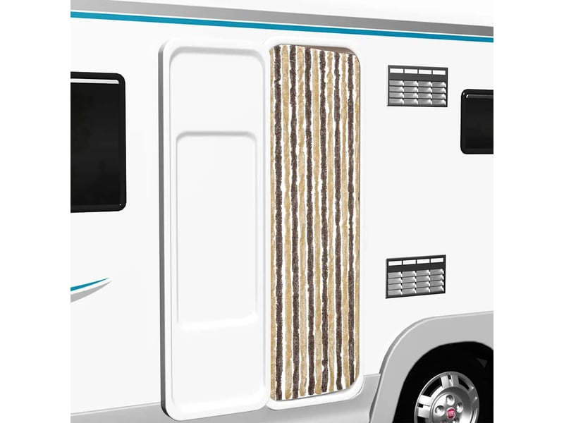  Rideau anti-mouches, moustiquaire marron foncé et beige 56x185 cm chenille cf43570  - Conforama B